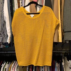 Old navy summer sweater gold short sleeve dolman l